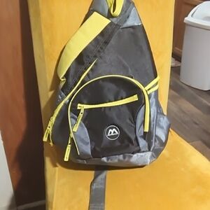Modern Gray and Yellow Backpack
